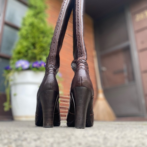 Michael Kors designer label boots with Brogueing - Picture 3 of 6